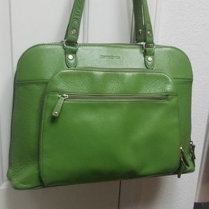 SAMSONITE leather laptop shoulder bag